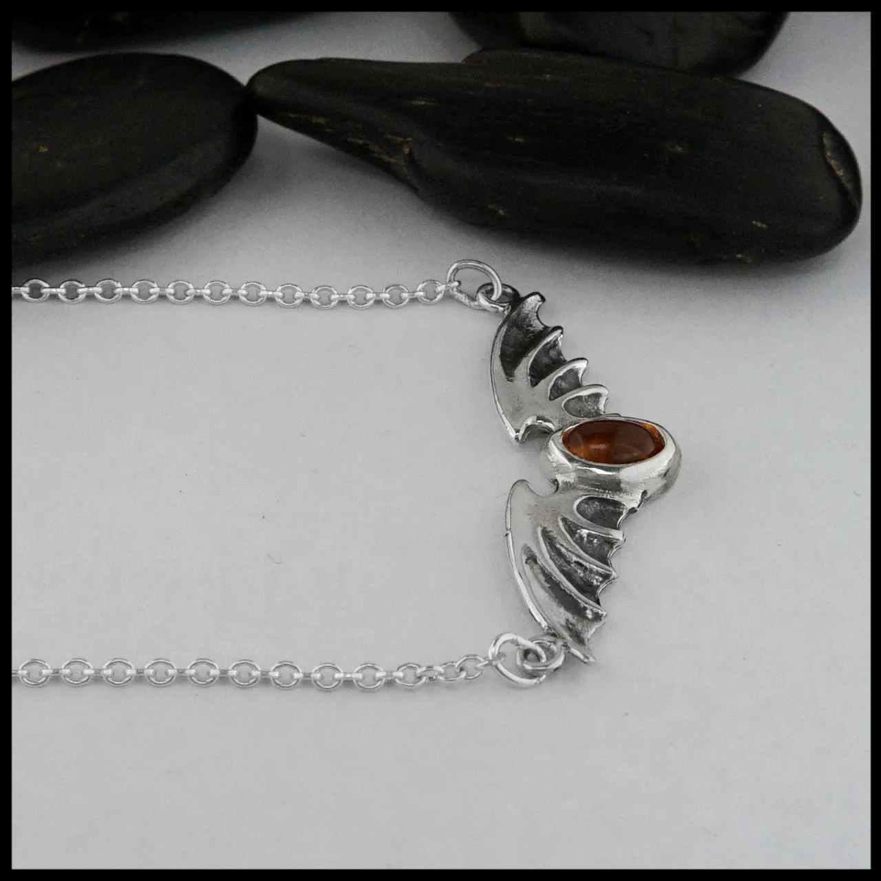 Sterling Silver Bat Pendant