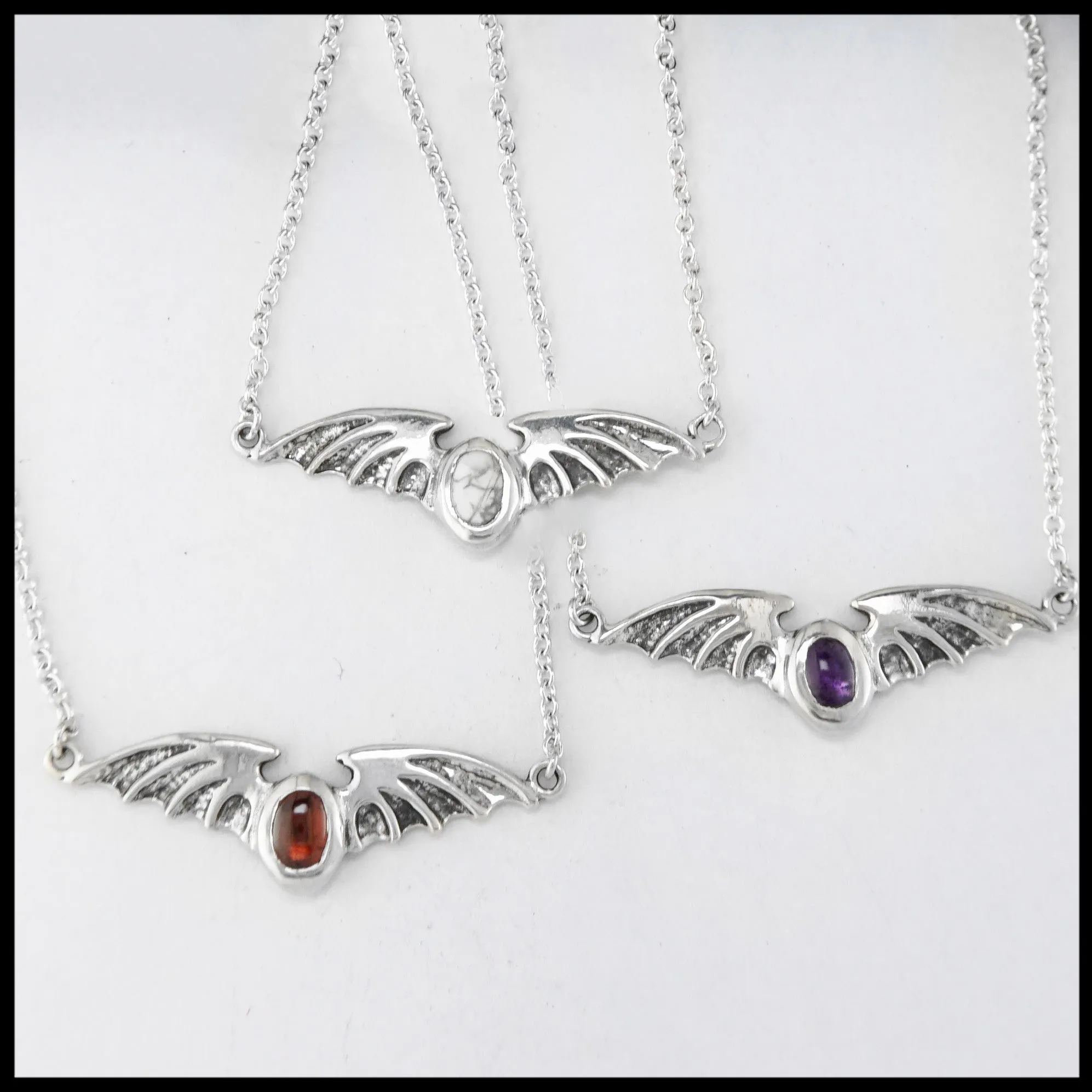 Sterling Silver Bat Pendant