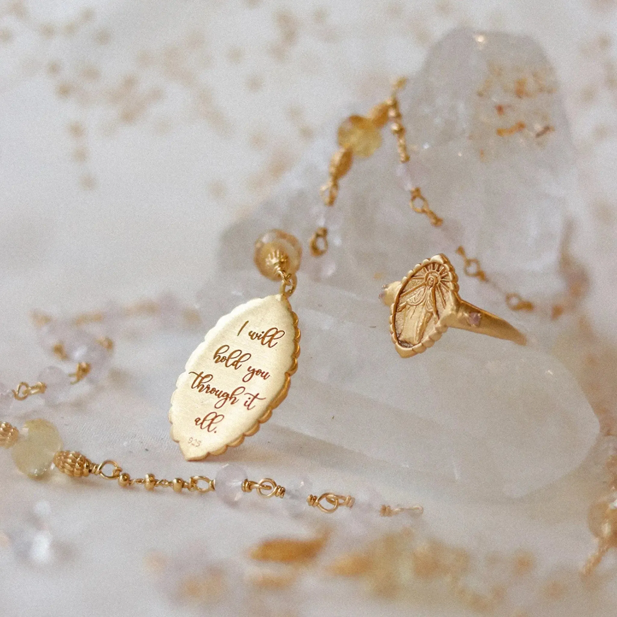 Through It All Prayer Necklace & Through It All Ring