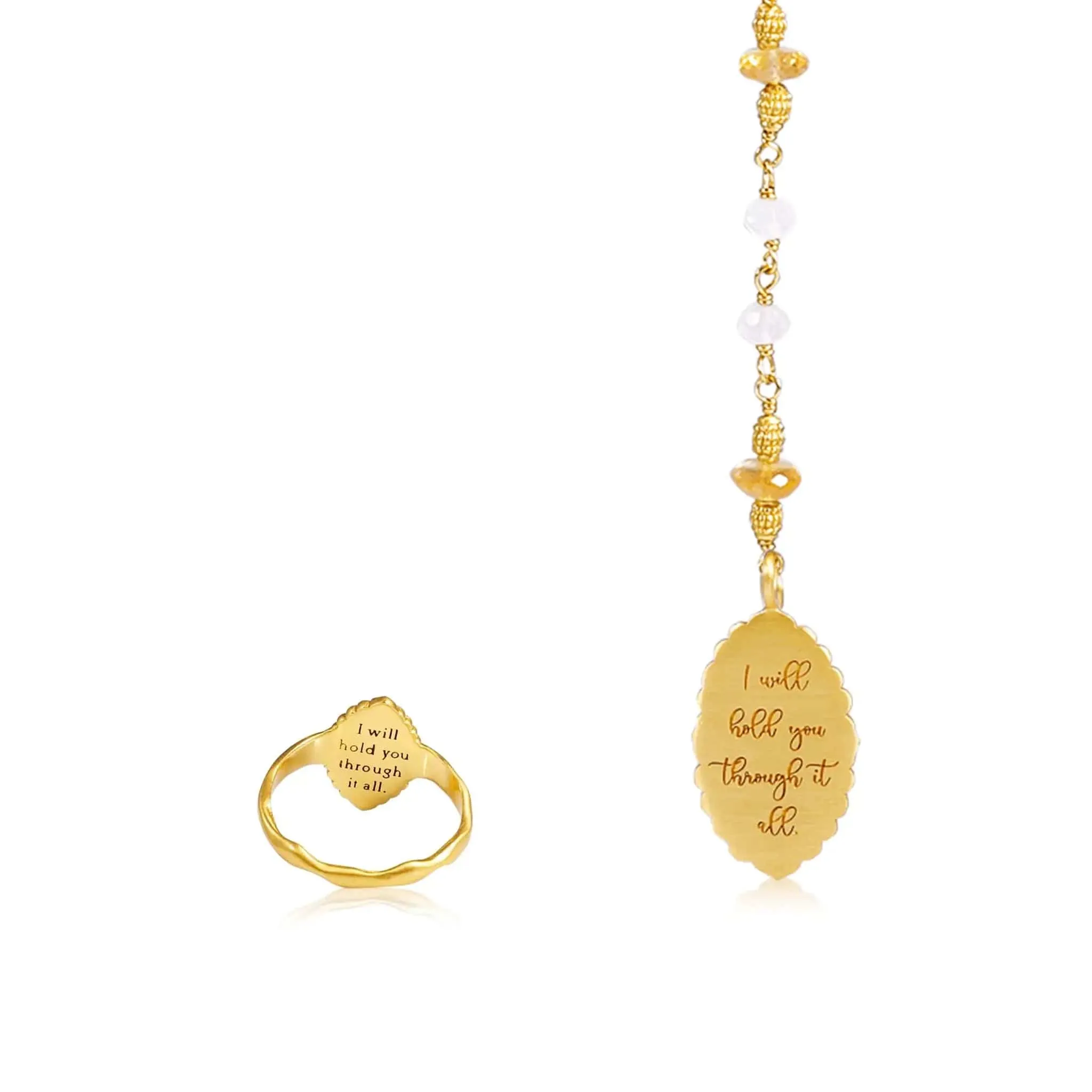 Through It All Prayer Necklace & Through It All Ring