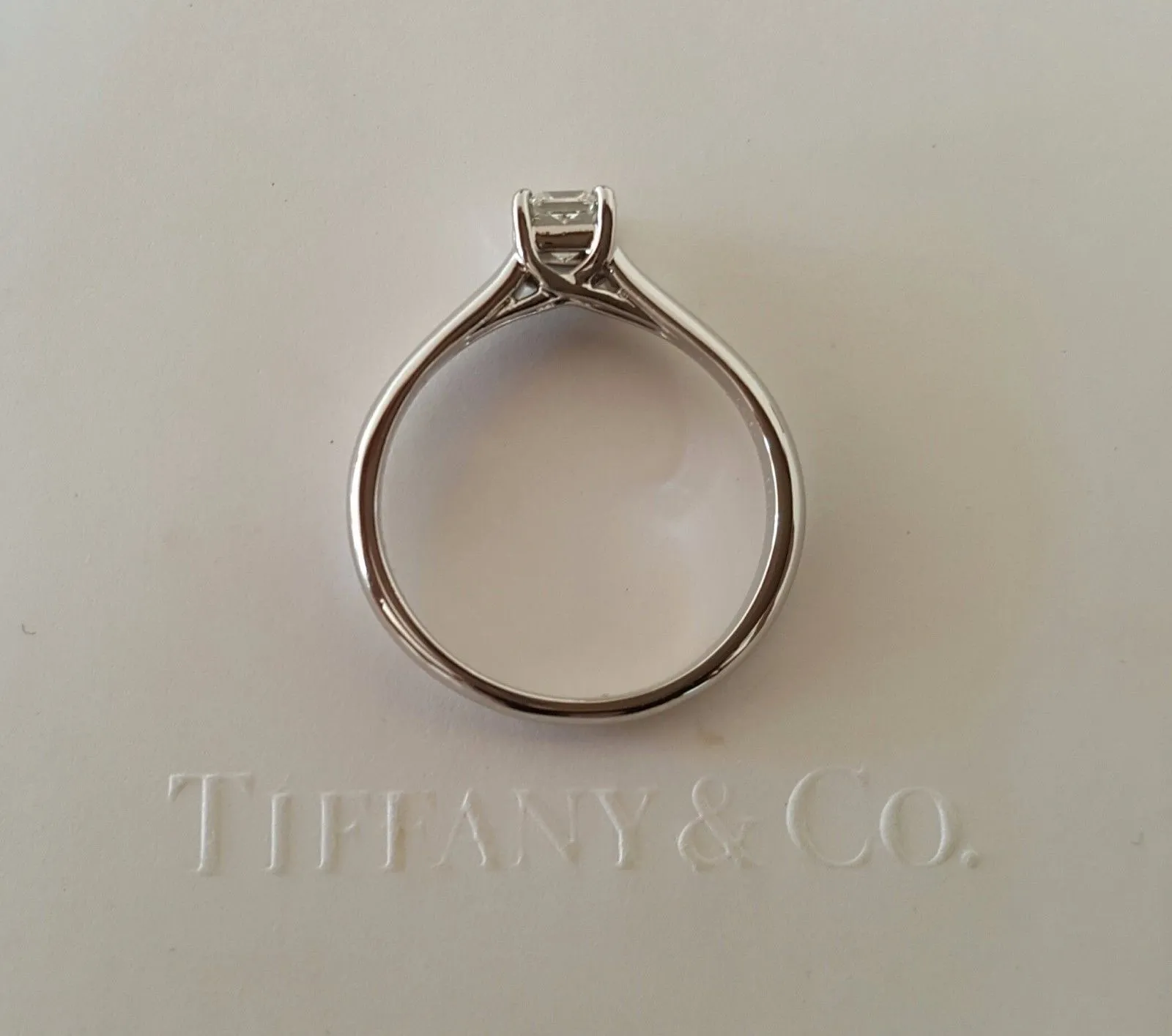 Tiffany & Co. 0.44ct I/VVS1 Lucida Cut Diamond Solitaire Engagement Ring PT950
