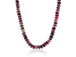 Tourmaline Rondelle Beaded Necklace