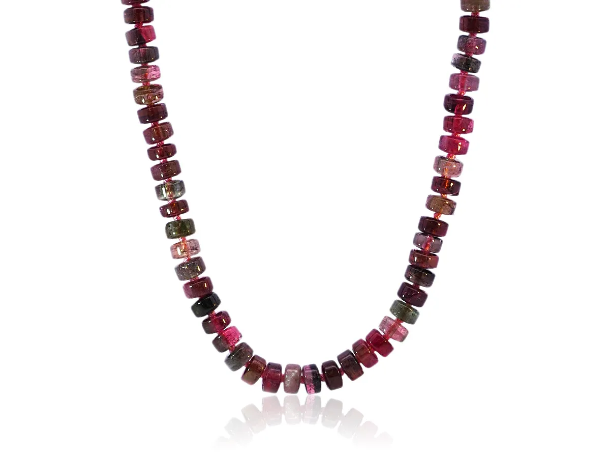 Tourmaline Rondelle Beaded Necklace