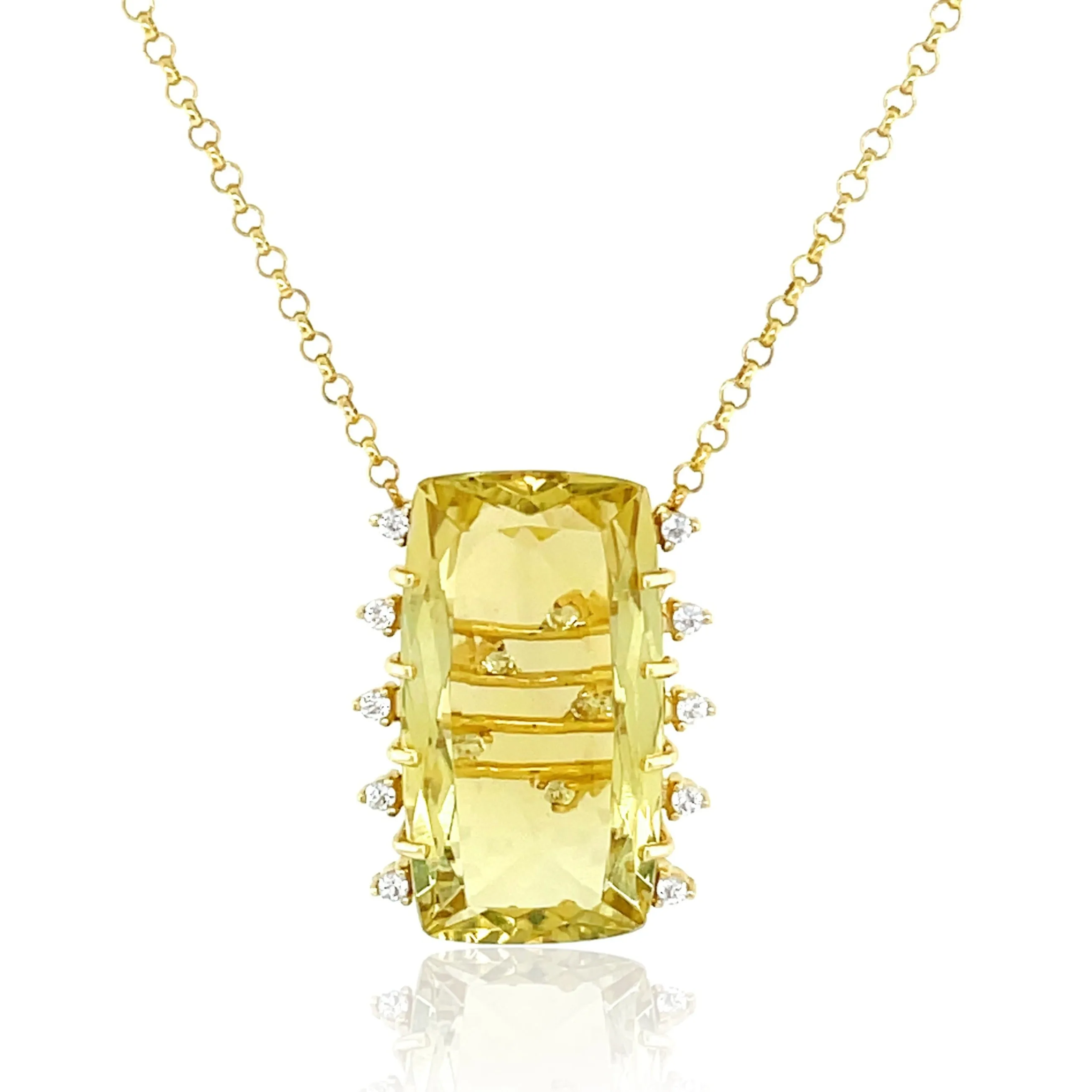 TRANSPARENZA Necklace (0802) - Lemon Citrine / YG