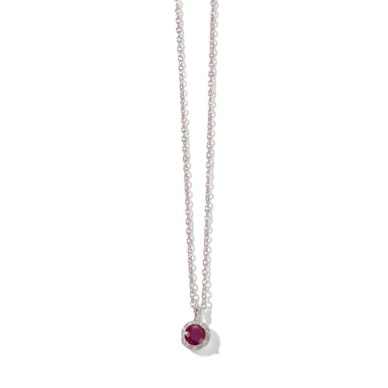 Winkie Necklace, Ruby, Silver