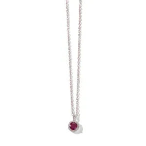 Winkie Necklace, Ruby, Silver