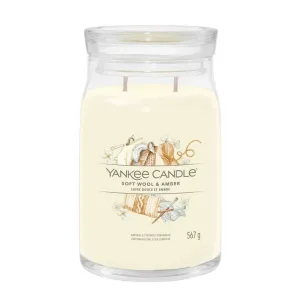Yankee Candle 567g Soft Wool & Amber Signature Large Jar Candle