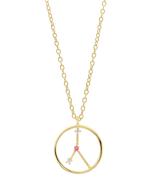 Zodiac Necklace Cancer 18ct Gold Plated